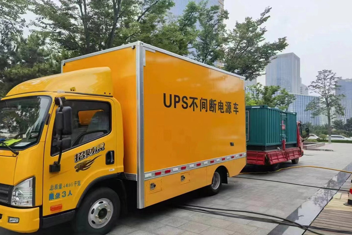 梁溪发电机租赁施工现场