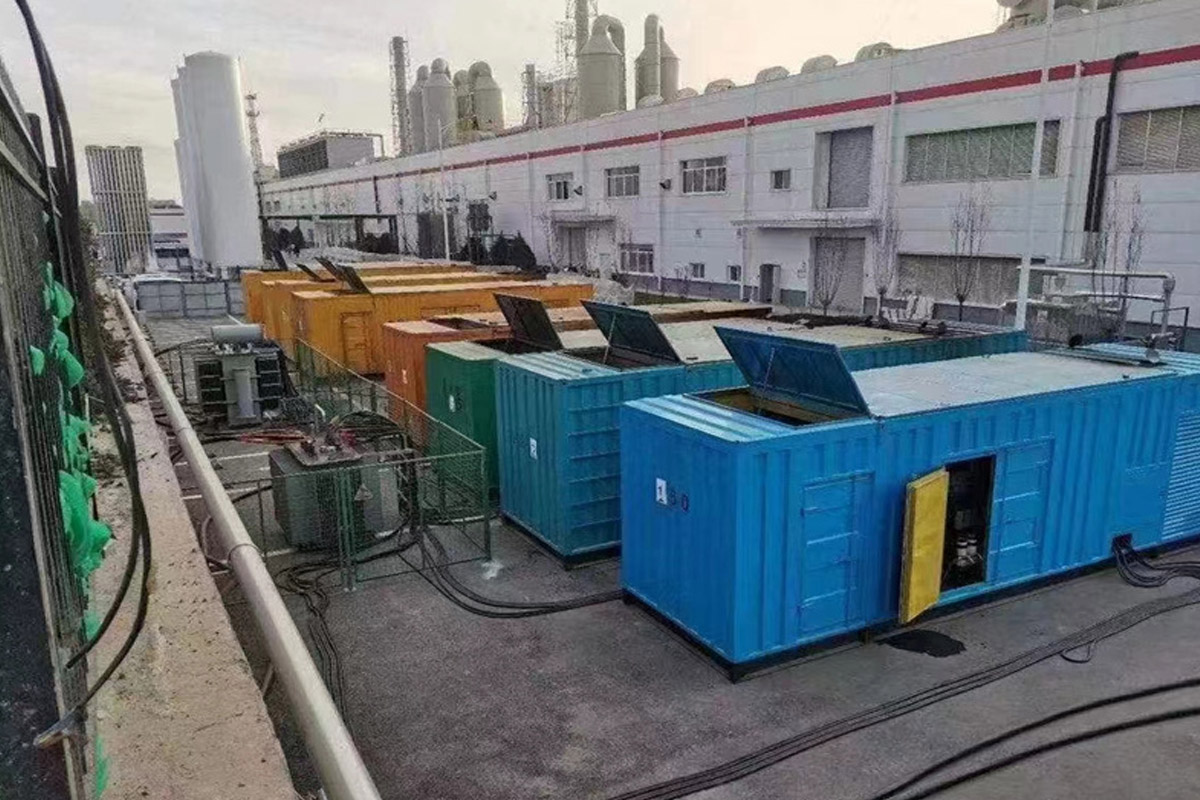 梁溪发电机租赁施工现场